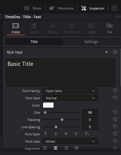 다빈치 리졸브 text+, write on 활용 타이핑 타자기 자막 효과 만들기