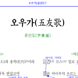 오우가(윤선도) 분석/해석