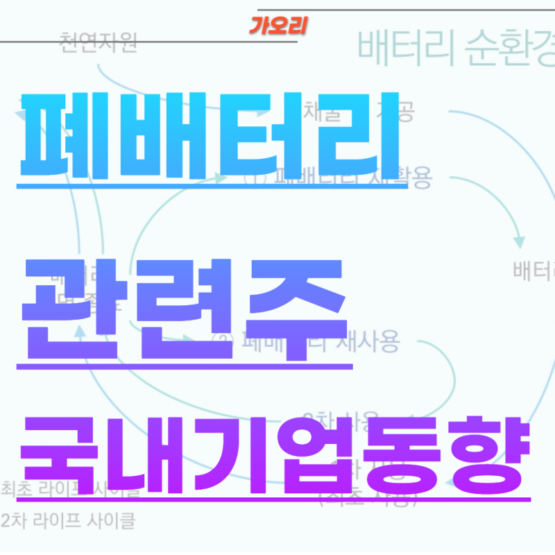 (산업) 폐배터리 관련주 국내 기업 동향 #가오리