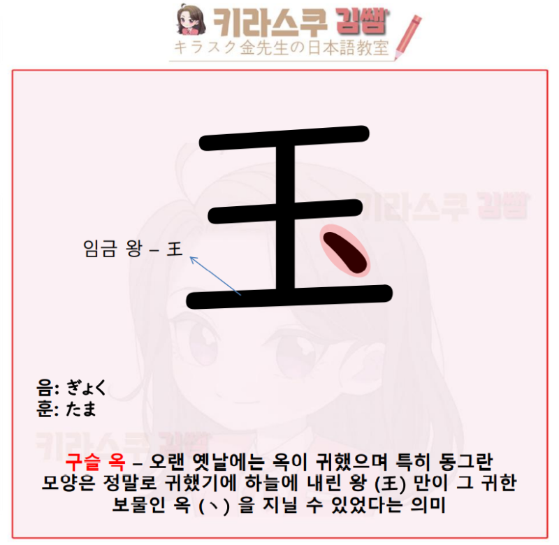 댓글 : [ 일본초등 / 1학년한자 ] 구슬 옥 - 玉, 조개 패 - 貝, 바를 정 - 正