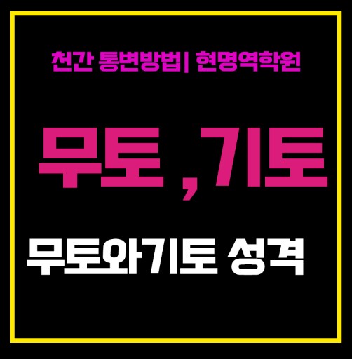 7. [사주잘보는방법] 무토( 戊土)와 기토(己土) 십간 위치에 따라 해석방법 달라져