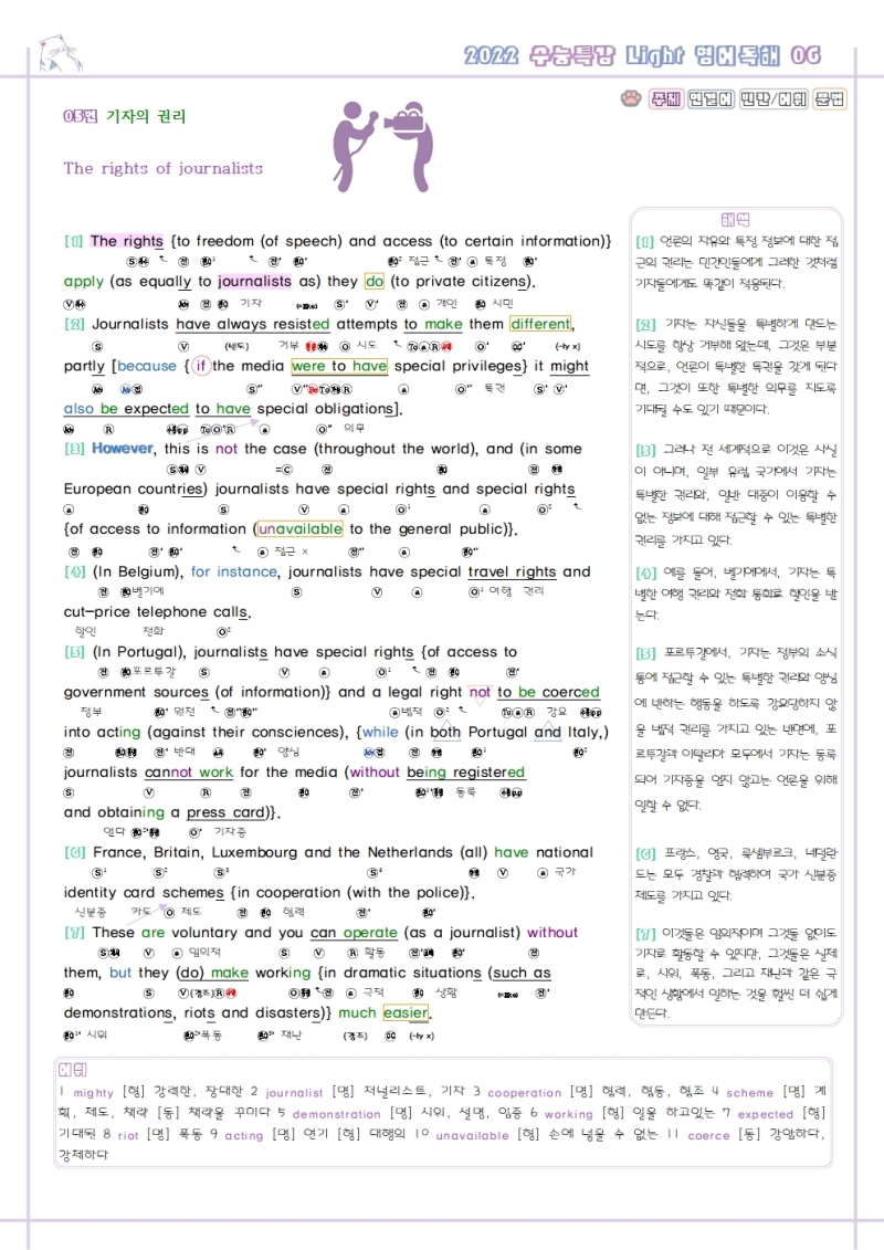 2025 수능특강 라이트 Light 영어 독해 연습 6강 분석노트 변형 문제 워크북 Pdf