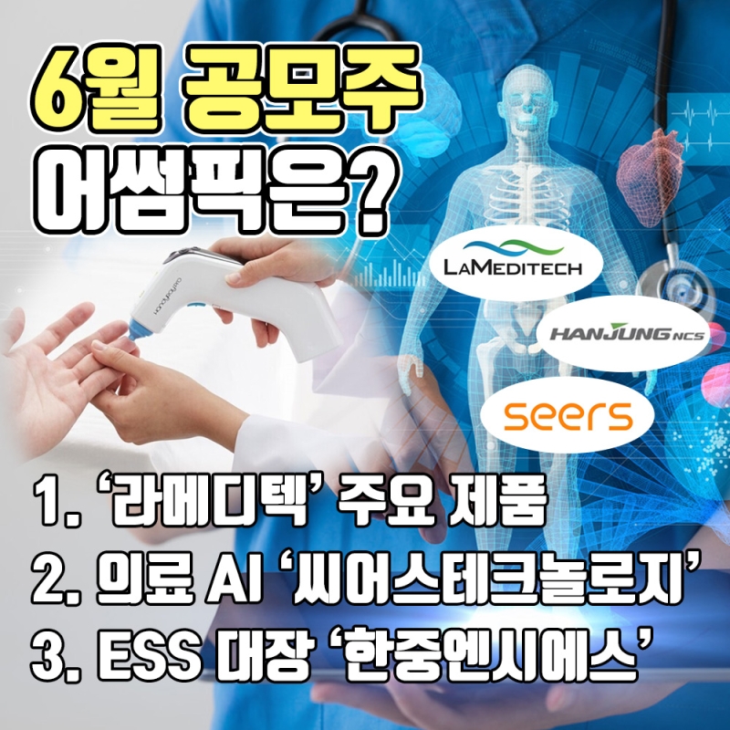 🎯6월 공모주 어썸픽은? 📍(+라메디텍, 씨어스테크놀로지, 한중엔시에스)