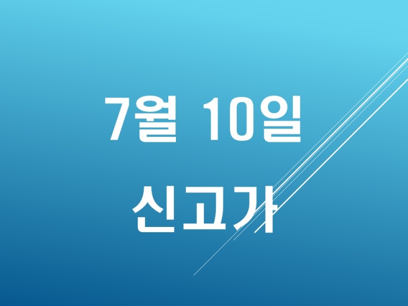 댓글 : 7월 10일(수) 20일, 50일, 250일 신고가