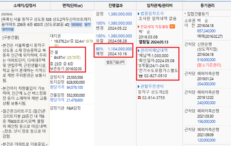동작구 상도동 535 상도2차두산위브트레지움아파트 경매