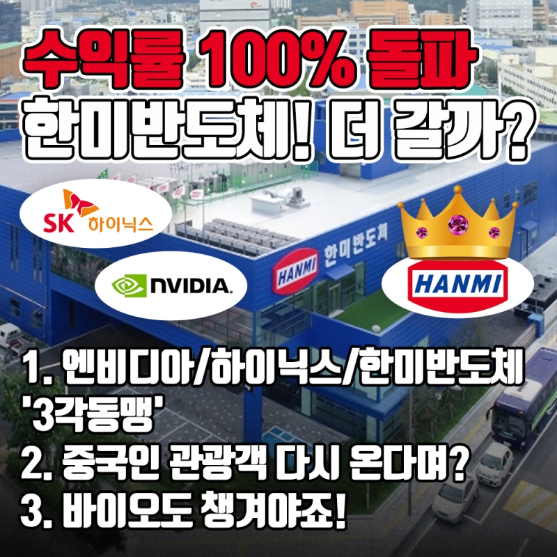 댓글 : 6개월 수익률 +100%, 한미반도체 더 갈까?👑(+글로벌텍스프리, 파로스아이바이오, 지아이이노베이션)