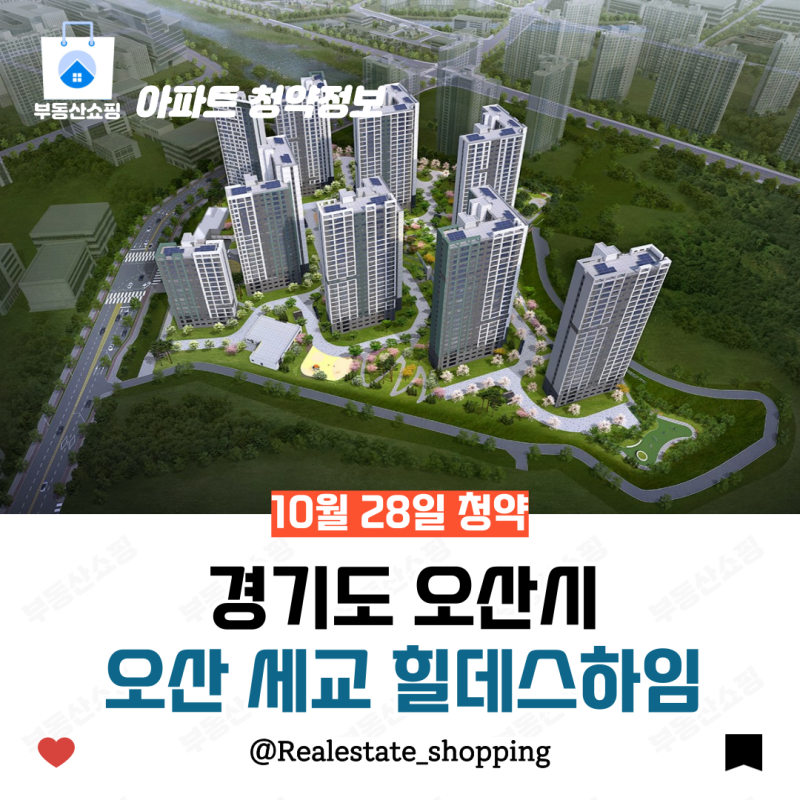 오산 사람들 주목! 오산 세교 힐데스하임 부동산 쇼핑은 어떻게 생각할까?