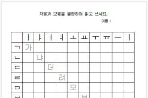 [입문] 자모음 연습지(PDF 25장)