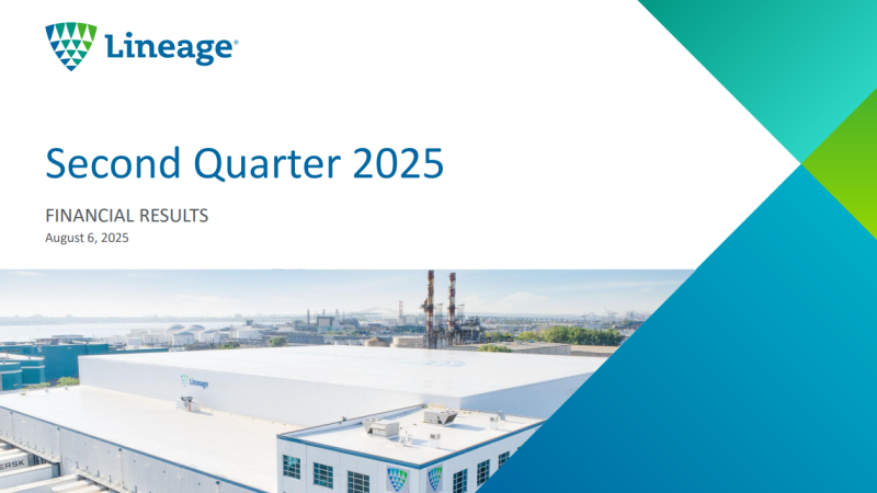 Lineage Inc (LINE) 2025년 2분기 실적발표 및 컨퍼런스콜 상세 분석