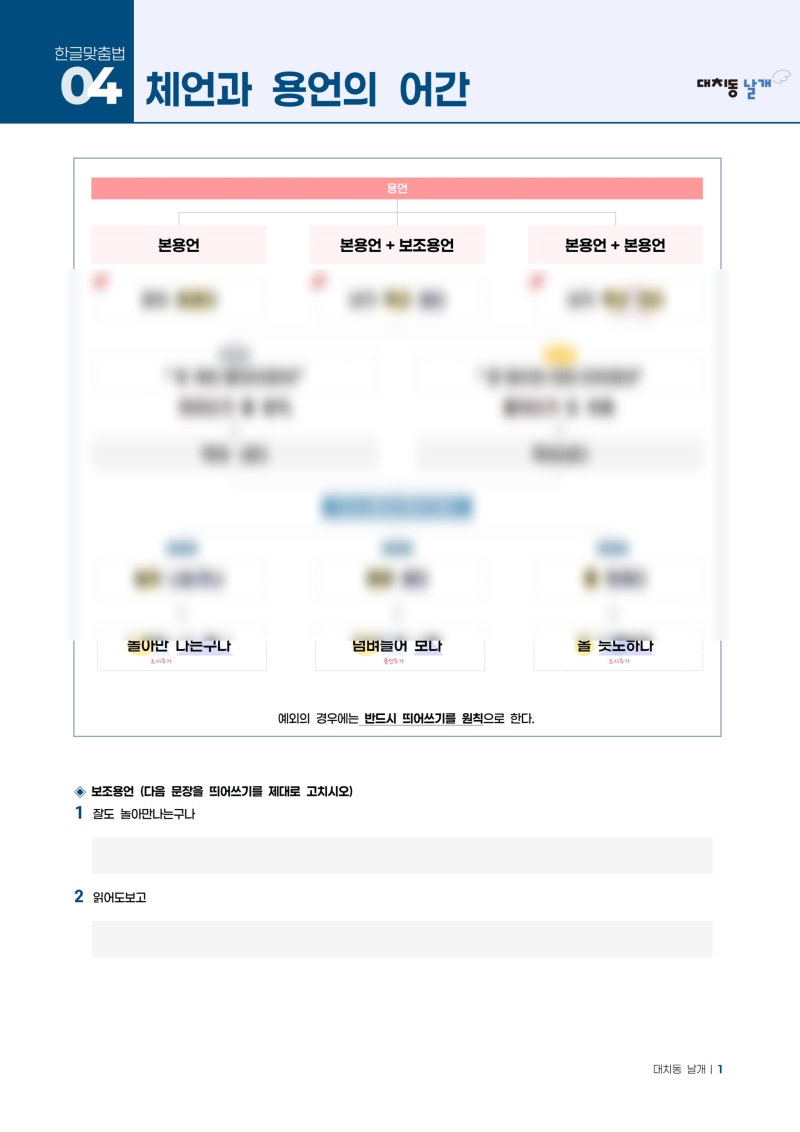 [2025]한글맞춤법_04. 체언과 용언