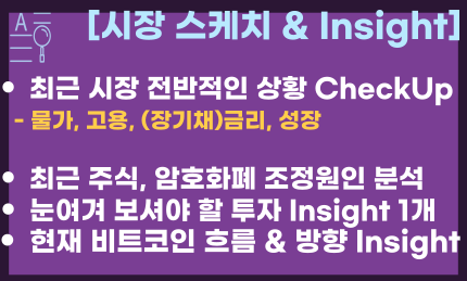 [Insight Note] 시장전반 Check I 금융시장 조정원인 I 눈여겨 볼 투자 Insight 1개 I 비트코인 방향성
