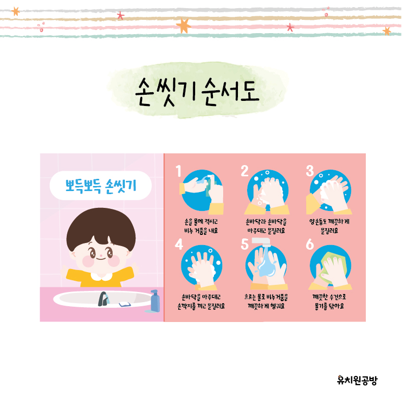 댓글 : [유치원공방] 손씻기 순서도 도안