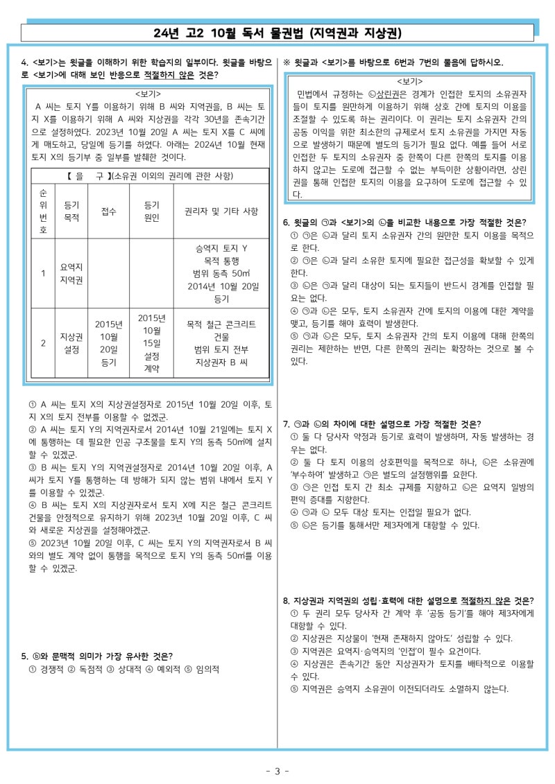 국어 독서 지문 예시