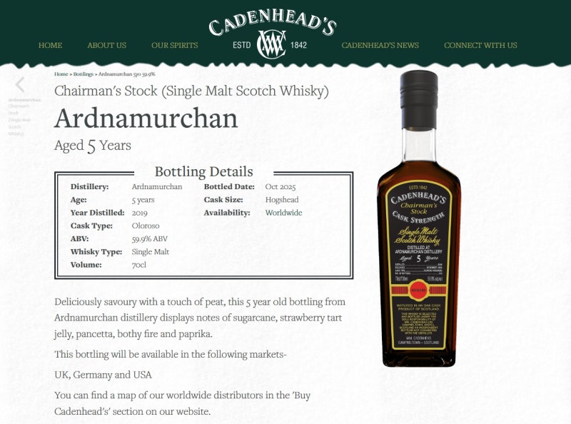 Cadenhead's Springbank 26 Year Old 1995/2022 (카덴헤드 스프링뱅크 26년 1995/2022)