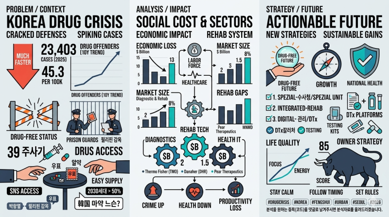 마약 위험성 경고를 다룬 시각 이미지