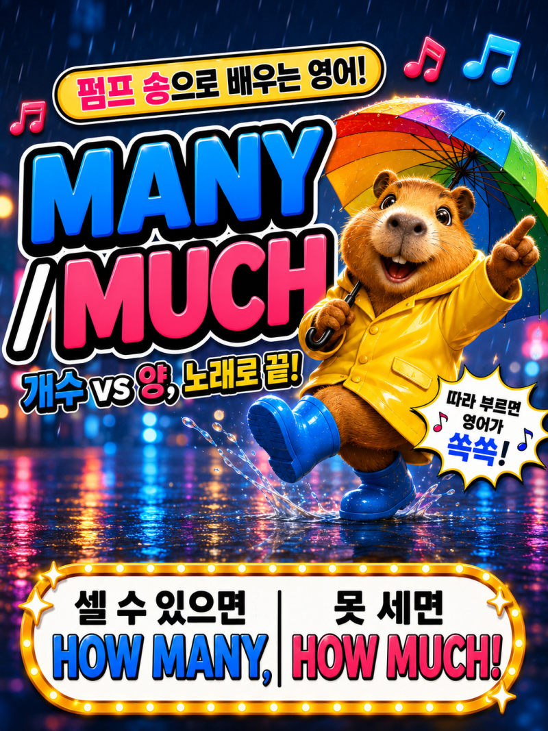 셀 수 있으면 How many, 못 세면 How much! 🎵