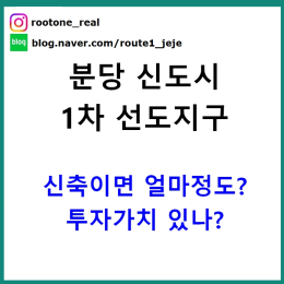 분당은 신축되면 얼마가 적당할까? (feat.1차 선도지구)