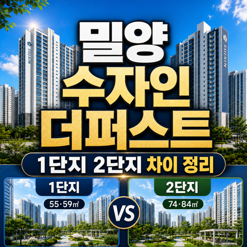 댓글 : 밀양 수자인 더퍼스트 모델하우스 보기 전 1단지 2단지 차이 정리