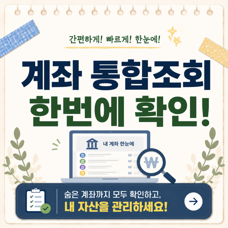 휴면계좌 조회 통합조회 시스템