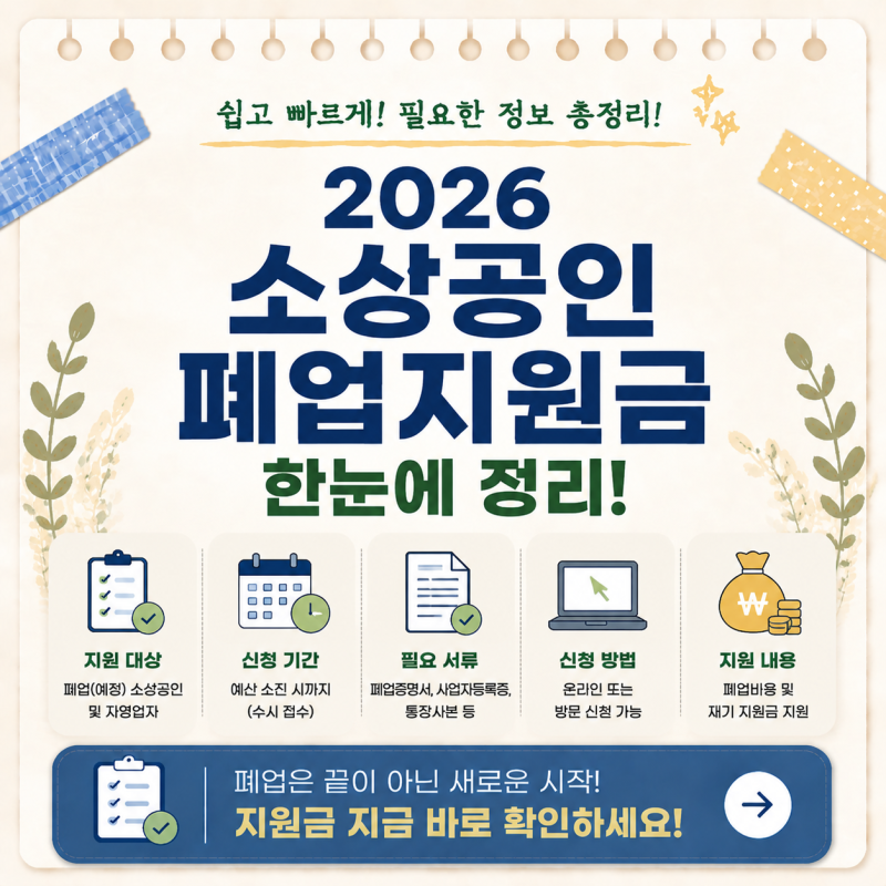 소상공인 지원금 신청 홈페이지
