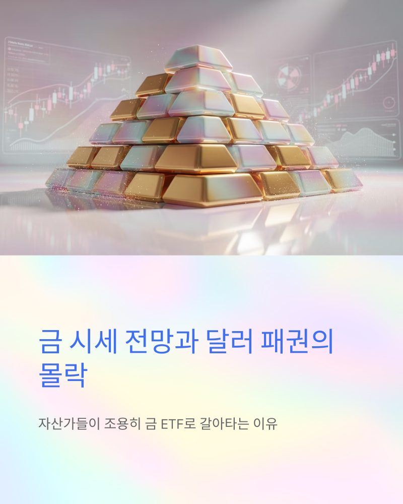 핫이슈] 금 시세 전망과 달러 패권의 몰락, 자산가들이 조용히 금 ETF로 갈아타는 방법