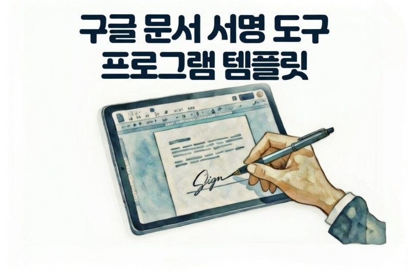 구글 문서 공유 전자 서명, 싸인 받기 프로그램 템플릿